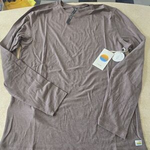 Vuori Brown Long Sleeve Shirt Sz M NEW